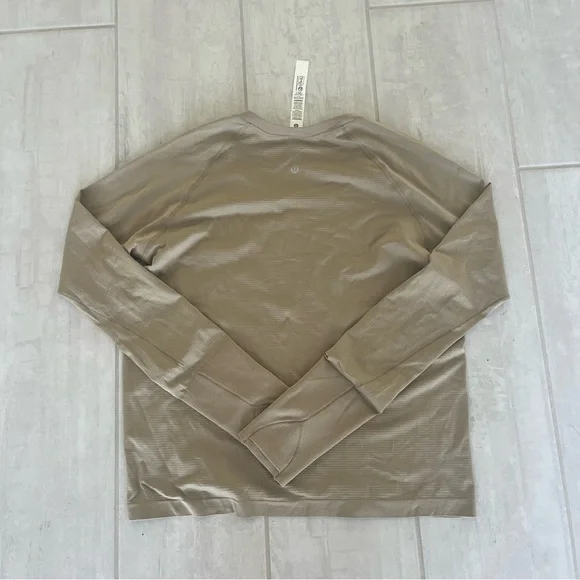 NWT Lululemon Swiftly Tech Long-Sleeve Shirt 2.0 Waist Length, Sheer Oak, Sz 14 - Picture 6 of 6